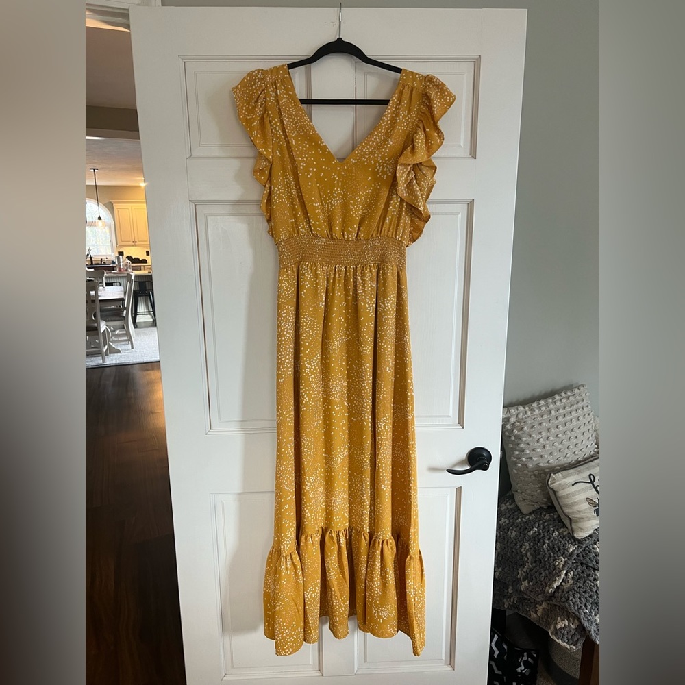Express Flutter Sleeve Midi Dress